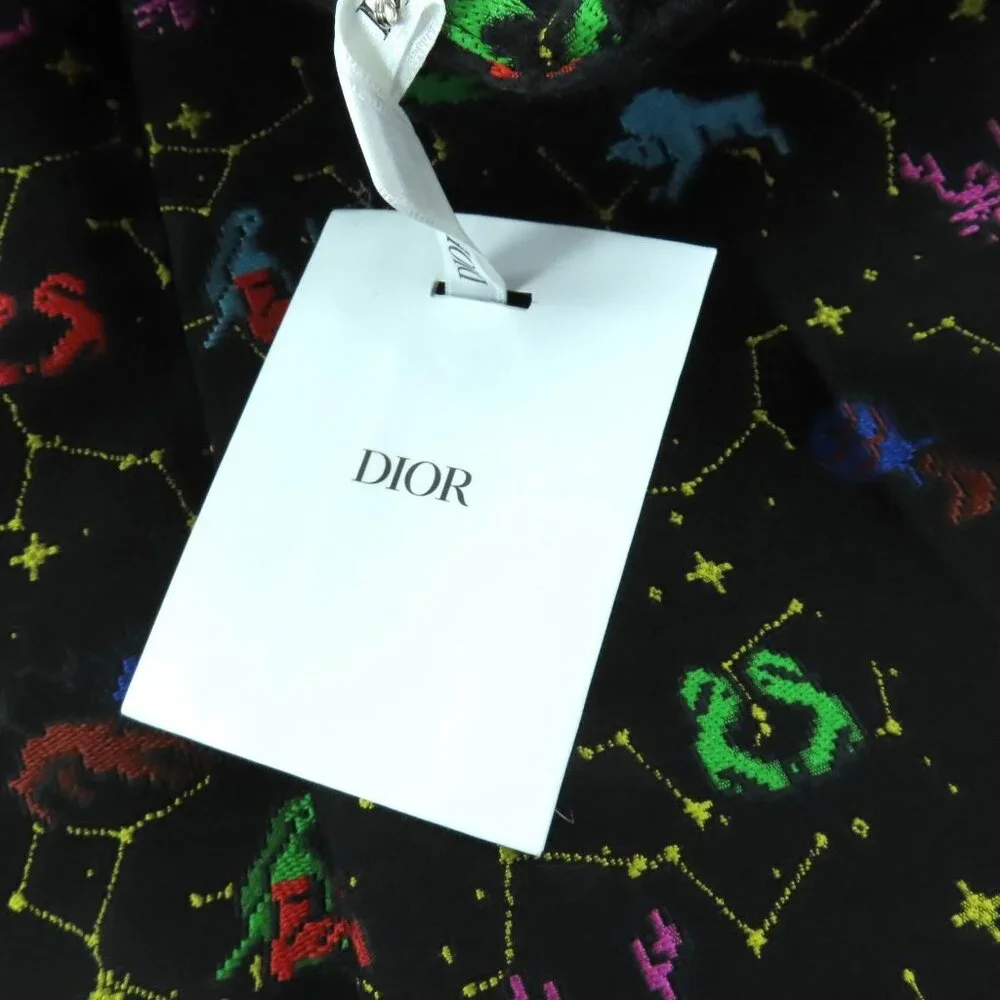 Christian Dior 241 P13 A7203 Lining 100% Silk Pixel Zodiac Center
